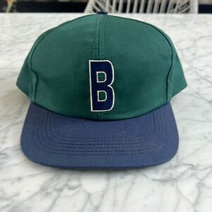 Vintage Budweiser Green 'B' Block Letter Logo Snapback Hat Adult OSFA NWOT